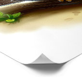 3描写D水絵を描色のタカ ポスター (角)