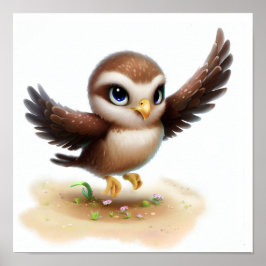 3描写D水絵を描色のタカ ポスター