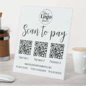 3支払いスキャンによる小規模企業のペデスタルサインを支払う 台座サイン (インサイチュ)