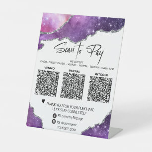 *~* 3支払いテーブルトップQRテーブルテントゲート 台座サイン