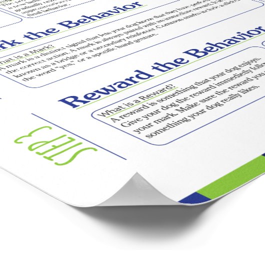 3教え簡単ステップで新しい動作を犬に ポスター (角)