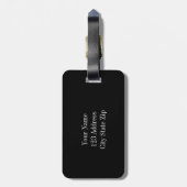 3文字のモノグラムラグジュアリーラゲージタグ ラゲッジタグ (裏面縦)