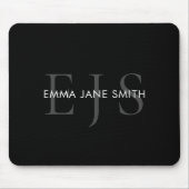 3文字モダンの最初のモノグラム マウスパッド (正面)