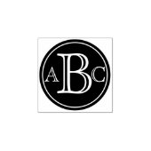 3文字モノグラムシール ラバースタンプ (インプリント)