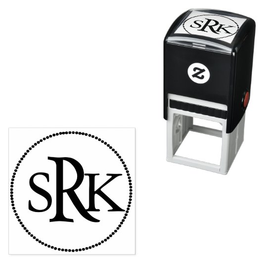 3文字モノグラム自己インキングスタンプ セルフインキングスタンプ (インサイチュ)