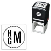 3文字モノグラム自己インキングスタンプ セルフインキングスタンプ (インサイチュ)