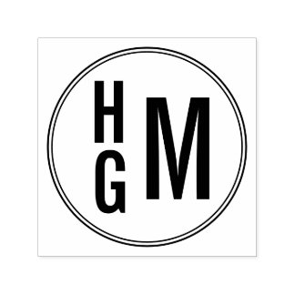 3文字モノグラム自己インキングスタンプ セルフインキングスタンプ