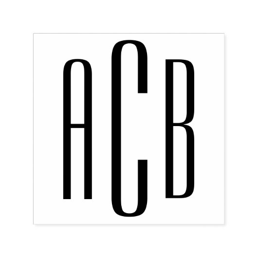 3文字モノグラム セルフインキングスタンプ (デザイン)