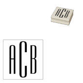 3文字モノグラム ラバースタンプ (押印)