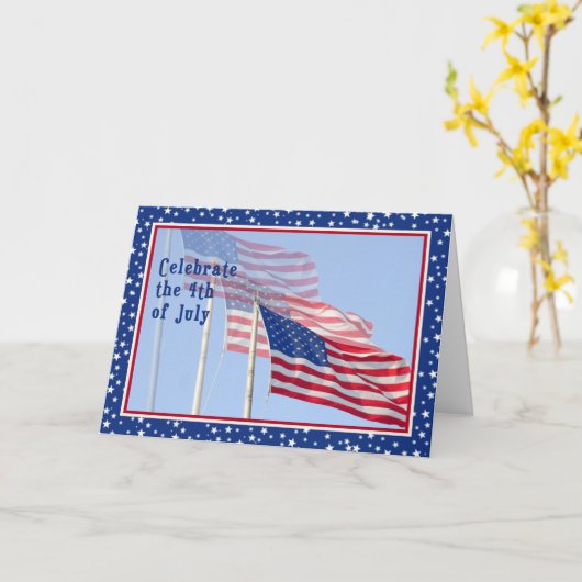 3旗カードの独立記念日 カード
