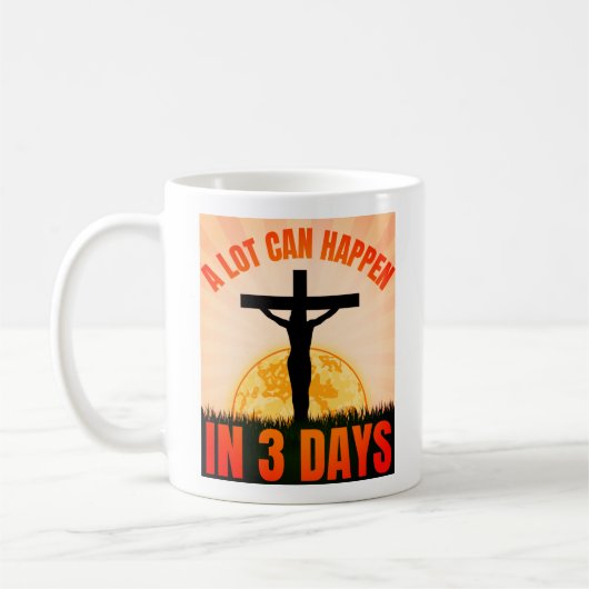 3日で多くの発生が可能 – Easter Good Friday コーヒーマグカップ (左)