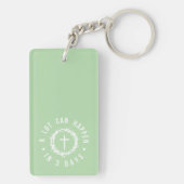 3日で起こり得ることは多い | キリスト教のイースター キーホルダー (裏面)