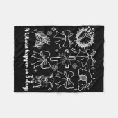 3日イースタークリスティでコケット多くのことを起こすことができる フリースブランケット (正面(横))