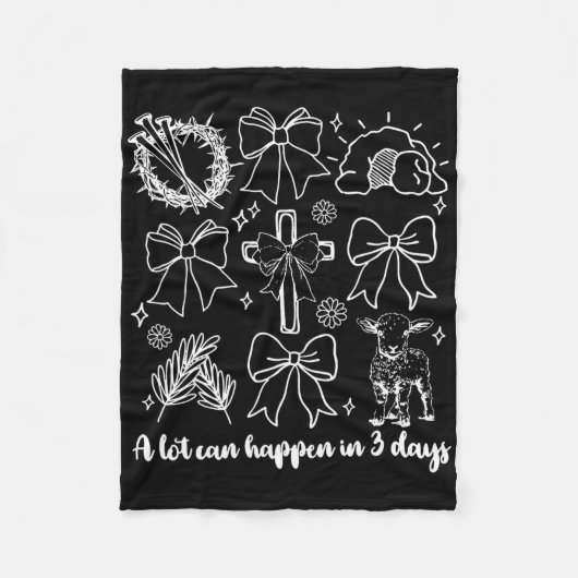 3日イースタークリスティでコケット多くのことを起こすことができる フリースブランケット (正面)