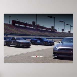 3日産GT-R R32スカイライン&R35オートクラブスピードウェイ ポスター