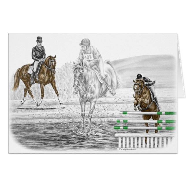 3日間のイベント馬の複合訓練 (正面横)