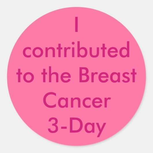 3日間のドナーステッカー ラウンドシール (正面)