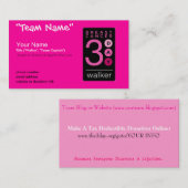 3日間の名刺(ショッキングピンク) 名刺 (正面/裏面)