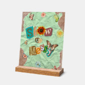 3時に震えが止まらない時に握って アクリルサイン (傾斜)