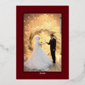 3最高のクリスマス妊娠のギフトファミリー2写真 箔招待状 (裏面)