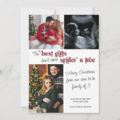 3最高の写真クリスマス妊娠のギフトファミリー シーズンカード (正面)