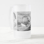 3最高の枚の写真とメッセージ付きのパパを今まで持つ フロストグラスビールジョッキ (正面左)