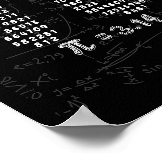 3月おもしろい14日Pi記号デザイン3.14 ポスター (角)