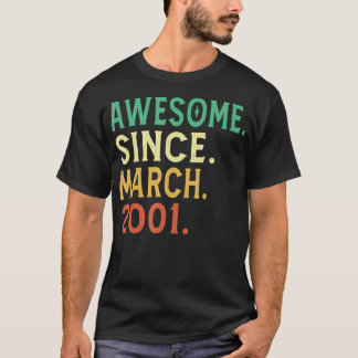 3月から21歳の誕生日21歳素晴らしプレゼント Tシャツ