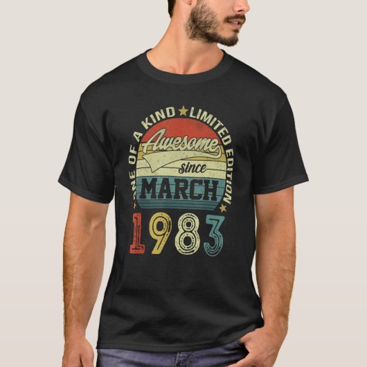 3月から40歳の誕生日素晴らしTee 40 Tシャツ (正面)