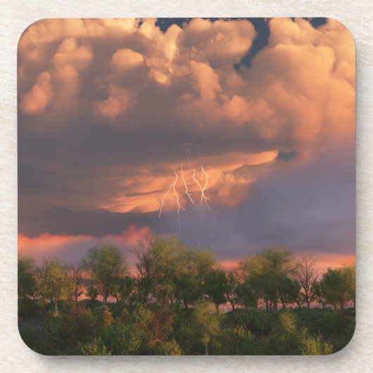 3月に吹はコルクのコースター コースター (正面)