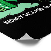 3月に我々衣服グリーンレインボー腎臓病 ポスター (角)