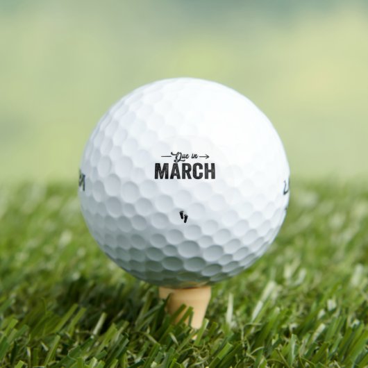 3月に支払いベビー発表の妊娠ギフト ゴルフボール (インサイチュ 木)
