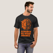 3月に私たち衣服ひまわり多発性硬化症アワル Tシャツ (正面フル)