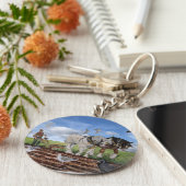 3月に耕す重い馬 キーホルダー (側面)