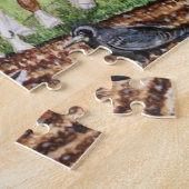 3月に耕す重い馬 ジグソーパズル (側面)