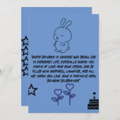 3月のハッピーバースデーカードとバニー シーズンカード (正面/裏面)