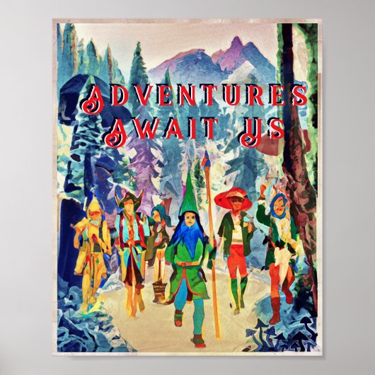 3月のファンタジーの友達に、あなたのテキストを追加ポスター ポスター (正面)