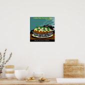 3月のポテトポスターのデスおもしろいドに注意 ポスター (キッチン)