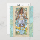 3月のレディアールヌーボー誕生石シリーズ ポストカード (正面/裏面)