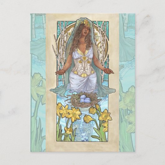 3月のレディアールヌーボー誕生石シリーズ ポストカード (正面)