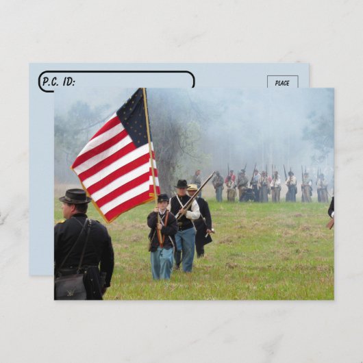3月の交戦後 – 南北戦争の再現 ポストカード (正面/裏面)