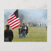 3月の交戦後 – 南北戦争の再現 ポストカード (正面)