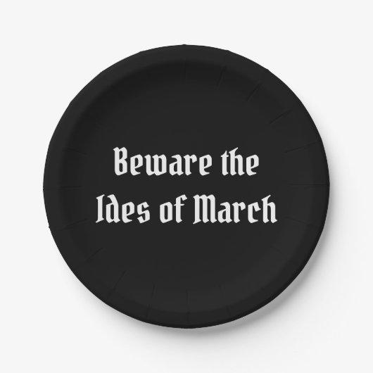 3月の側近に注意 ペーパープレート (正面)
