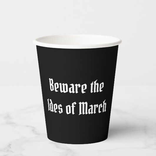3月の側近に注意 紙コップ (正面)
