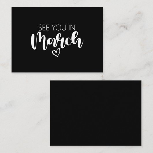 3月の妊娠の告知であなたを参照 ノートカード (正面/裏面)