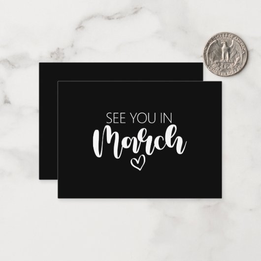 3月の妊娠の告知であなたを参照 ノートカード (正面/裏面インサイチュ)