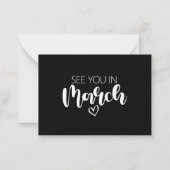 3月の妊娠の告知であなたを参照 ノートカード (正面)