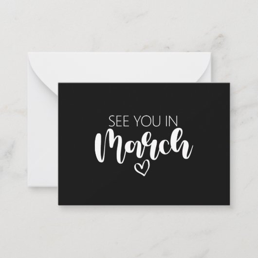 3月の妊娠の告知であなたを参照 ノートカード (正面)