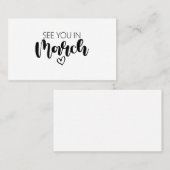 3月の妊娠の告知であなたを参照 名刺 (正面/裏面)