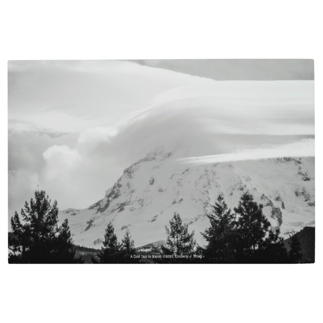 3月の寒い日 メタルプリント (正面)